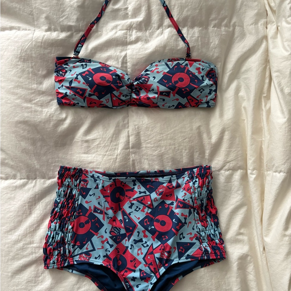 Marc By Marc Jacobs Blue and Red Swimwear